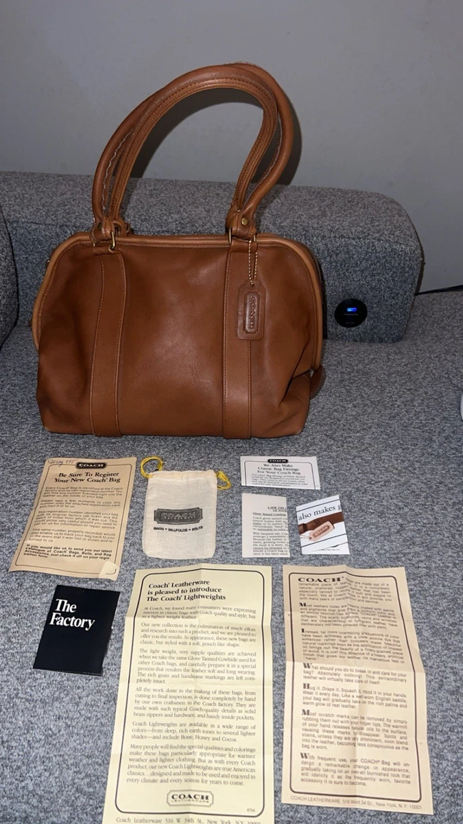 バッグ Old Coach Mini Boston Bag Cognac Leather coach boston bag | eBay