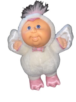 Cabbage Patch Kid Doll Chin Dimple Blue Eyes Open Mouth Tongue Baby Chick