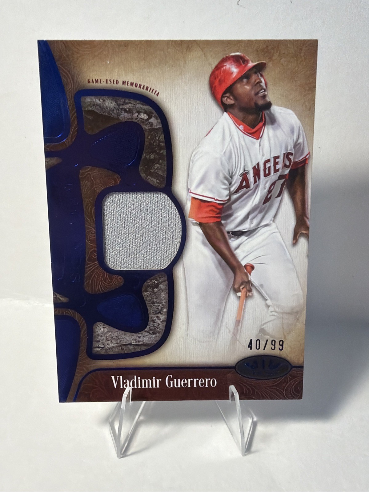 2026 Topps Tier One Vladimir Guerrero Game Used Jersey Blue Foil #/99 Angels