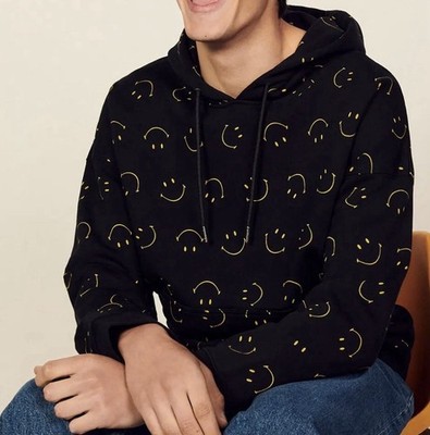 Sandro Paris Mens Smiley Sweatshirt - Black - Small