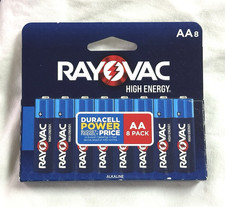 144 pc Lot ~ Rayovac ~ High Energy AA Batteries ~ Exp 2037 ~ 18 X 8 packs 0.35 per gallon