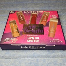 L.A. COLORS Lips Do Matter 5pc Lipstick & Lip Gloss Set Matte/Shimmer