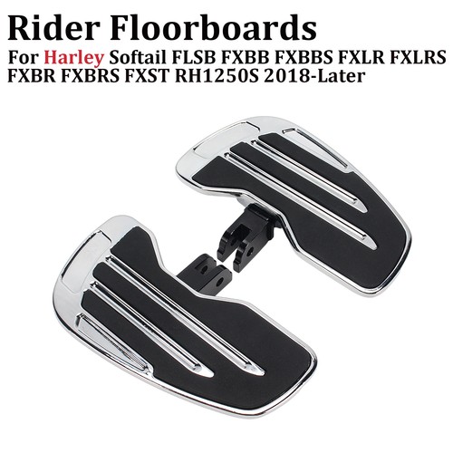 Front Wide Floorboards Footpegs For Harley Softail FLSB FXBB FXBBS FXLR 18-ON - Imagen 1 de 15