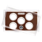 Empty Plastic Lens With Brown Insert Holds 5 Quarters