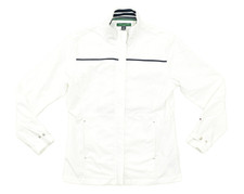 Tommy Hilfiger Golf Women's Small White Full Zip Lightweight Jacket Striped