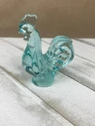 Fenton Glass Rooster Teal Blue Green