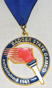 WNBA -ARIKE OGUNBOWALE- Women's Basketball Wisconsin BADGER STATE GAMES Medal