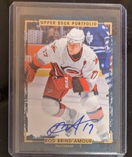 2015-16 ROD BRIND'AMOUR UPPER DECK PORTFOLIO AUTO #184 HURRICANES