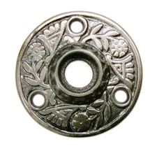 One Antique Victorian Eastlake Escutcheon Rosette Door Plate Backplate