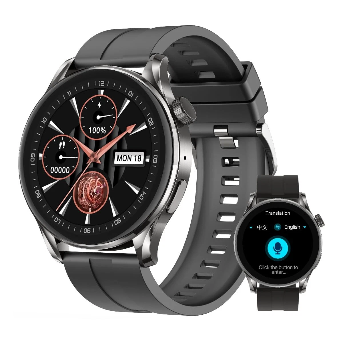 AI , AI Chat, 16-Language Translation, and Fitness Tracker, Stylish Alloy Des...