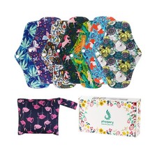 Reusable Menstrual Pads 7 in 1, 25.4cm 4 Layers , Bamboo Cloth Pad... Fast Ship