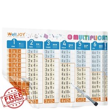 Large Dry Erase Multiplication Chart 39.4x16" Times Table