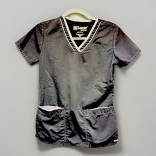 Set Of 3 Grey s Anatomy By Barco Dark Gray Scrub Tops Size XS
