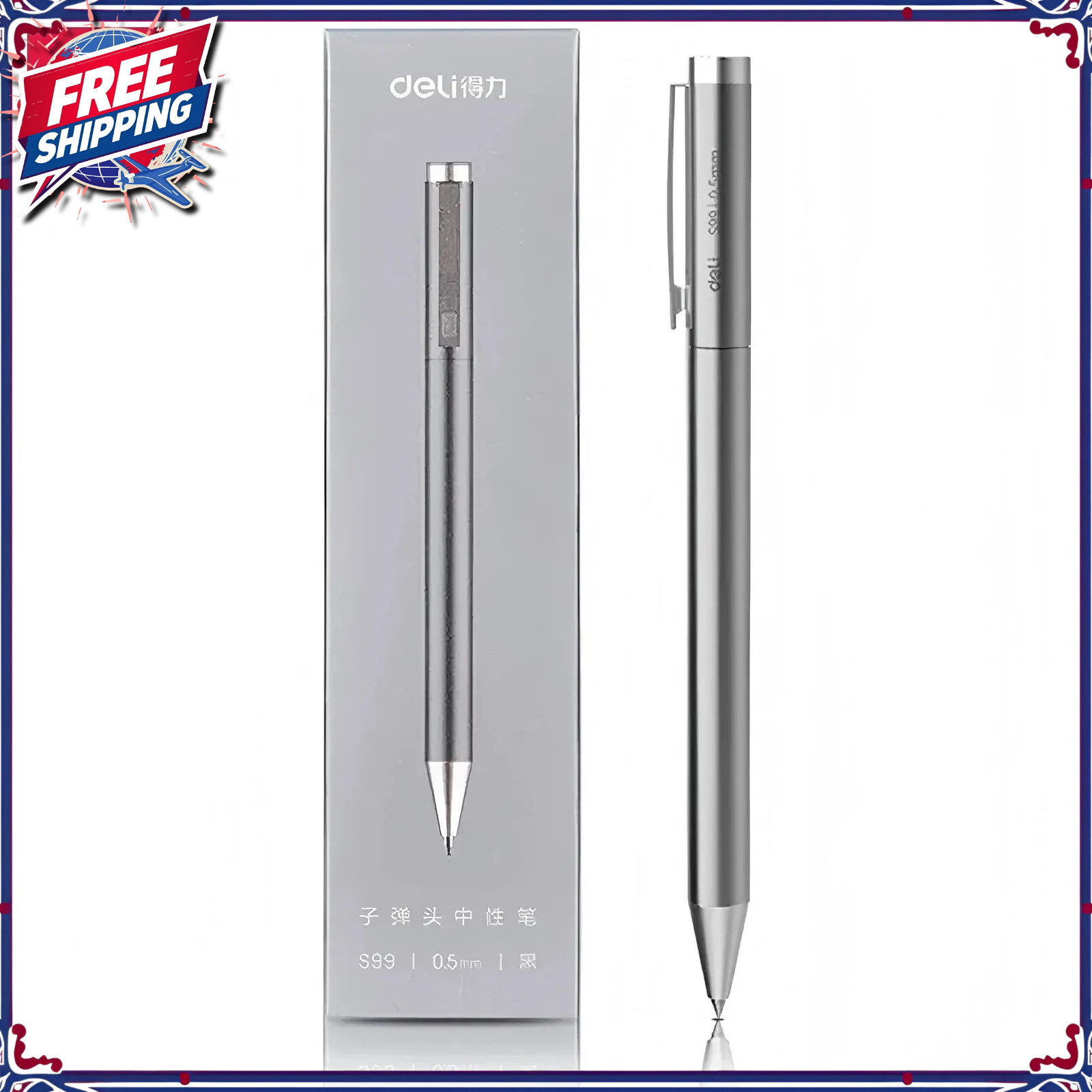 Signature Pen Deli Premium Metallic Pen 0.5mm Smooth Writing Certificates Awards