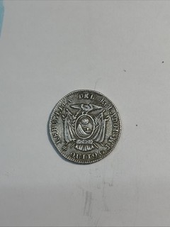 1848 GJM Ecuador 1/2 vero .667 argento KM # 35
