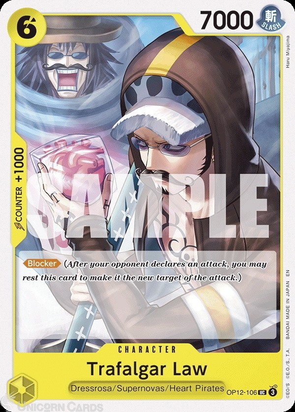 OP12-106 Trafalgar Law : Uncommon English One Piece TCG Card : OP12: Legacy of t