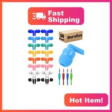 Mixed Color Bulk Kids Earbuds 50 Pack In-Ear Headphones for Classroom