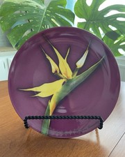 Givenchy 8" Salad Plate Purple Les Fleurs De Parfums Dessert Bird Of Paradise