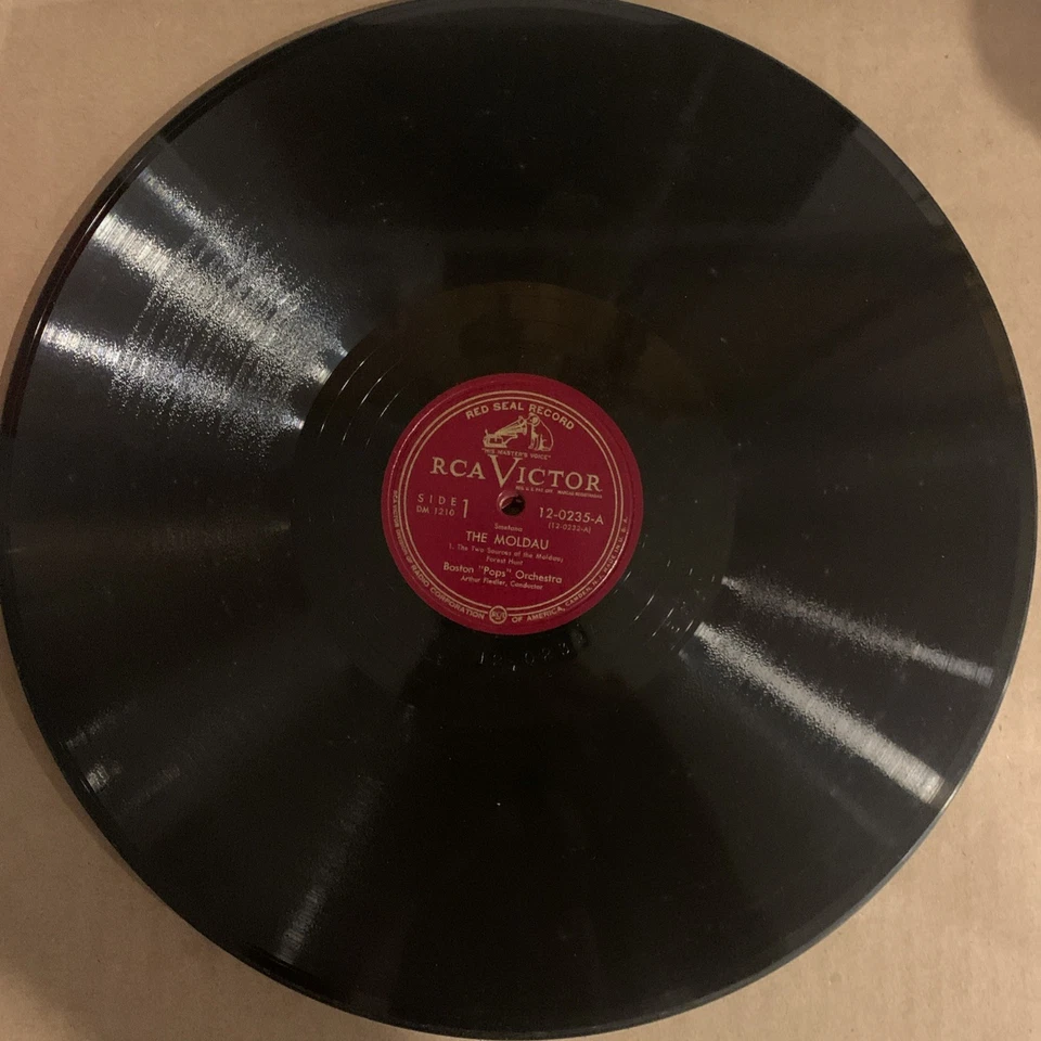 Arthur Fiedler, 78 rpm Album(3), V+, The Moldau/Husitska Overture, DM-1210 Foto 2 de 4