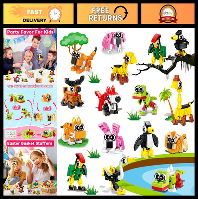 30pcs Animal Mini Building Blocks - Kids Party Favors, Goodie Bag Stuffers, Clas