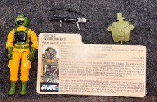 GI Joe ARAH Airtight Hostile Environment V1 1985 Near Complete w/ File Card