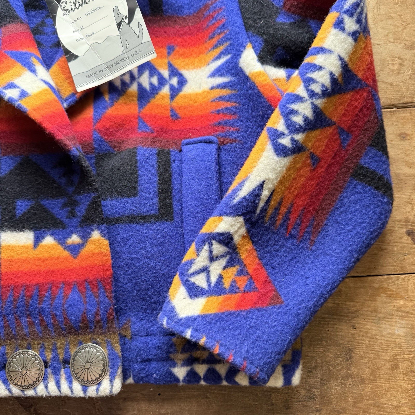 Womens Silverado Pendleton Chief Joseph Blanket Jacket Size M High Grade Blue image 5