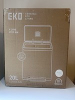 EKO X Cube 20L Step Bin Brushed Stainless Steel Soft Close Fingerprint Res