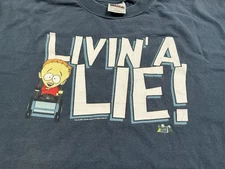 Timmy From South Park Livin A Lie T Shirt XL Blue Comedy Central Pre Owned