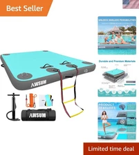 Versatile Inflatable Dock with Detachable Ladder - Perfect for Family Gatherings