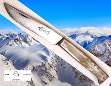 *ANCIEN COUTEAU PLIANT RÉGIONAL *ALPIN*BS . GARANTI*LES 3 VERTUS THÉOLOGALES*