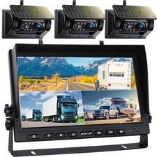 10.1" Magnetic Wireless Backup Camera 1080P DVR Monitor for Trailer Truck Camper