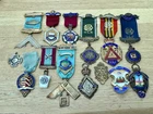 Collection Various Hallmarked Sterling Silver & Enamel Masonic/Buff Jewels.