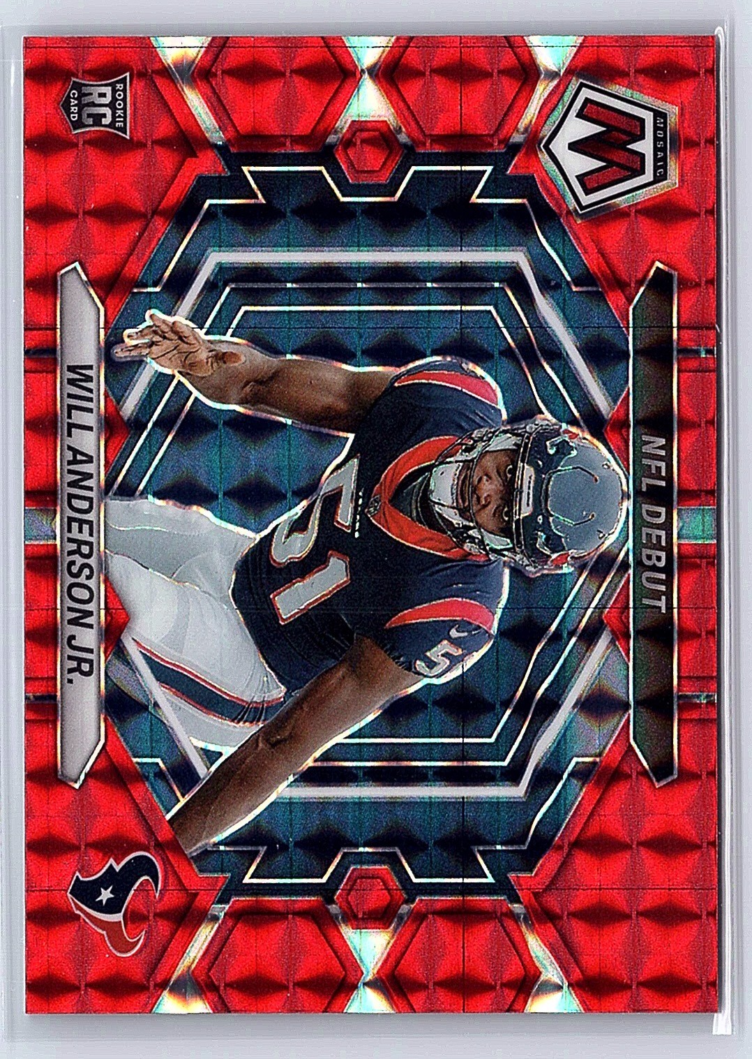 2023 Panini Mosaic #ND-19 Will Anderson Jr. Red Mosaic
