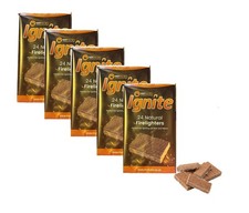 120 Natural Wood Firelighter Cubes Easy BBQ Fire Starter Paraffin Wax Sawdust 0.09 per lighter