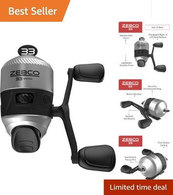 Zebco 33 Micro Spincast Fishing Reel Size 10 Reel Right-Handed Or
