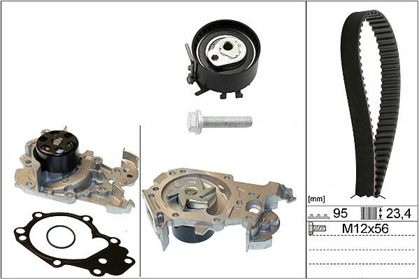 Neu - Schaeffler Ina 530019530 Wasserpumpe + Zahnriemensatz FüR Dacia Renault-image