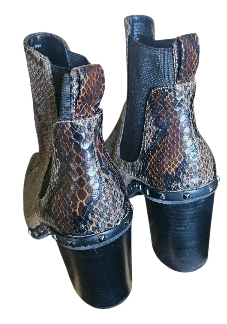 Charles David Studded Python Embossed Pointed Toe… - image 3