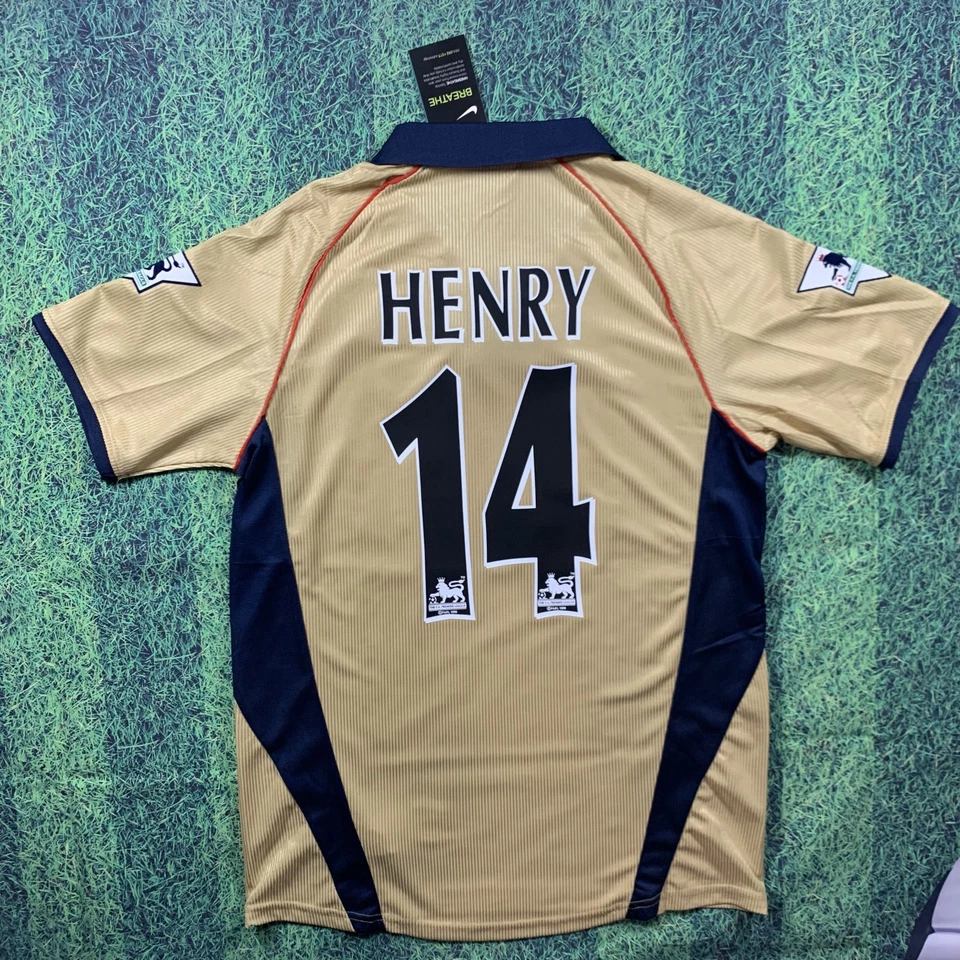 Thierry Henry Arsenal 2001/2002 Away Jersey - Retro Jersey - Mens Sizes - New - Image 2 of 4