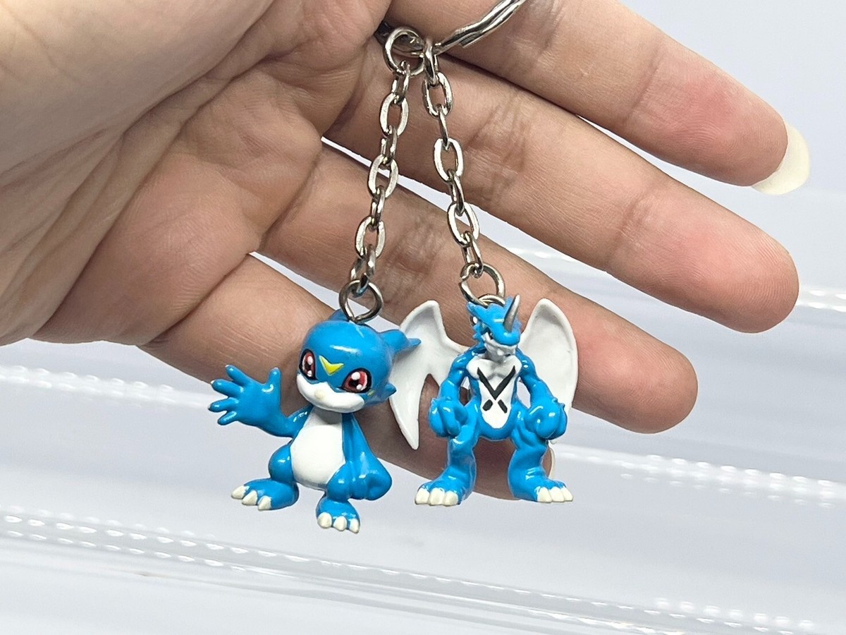 Digimon Adventure 02 ExVeemon & Veemon Keychain Figure