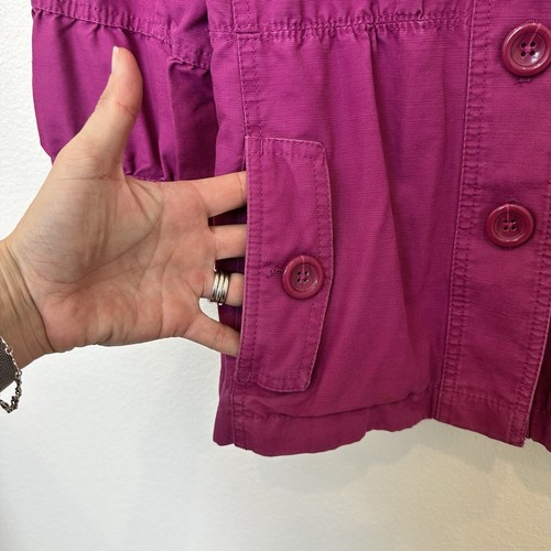 Ann Taylor 3/4 Blazer Magenta Medium with floral lining - Picture 6 of 9