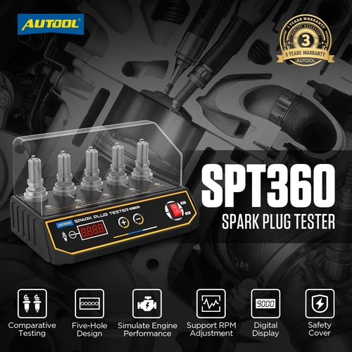 AUTOOL 5 Holes Car Spark Plug Tester Analyzer Digital Ignition Testers Tool 220V - Picture 2 of 18