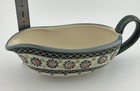 Polish Pottery Gravy Boat Wiza Poland Original Sticker 12oz Multi Color — photo 7