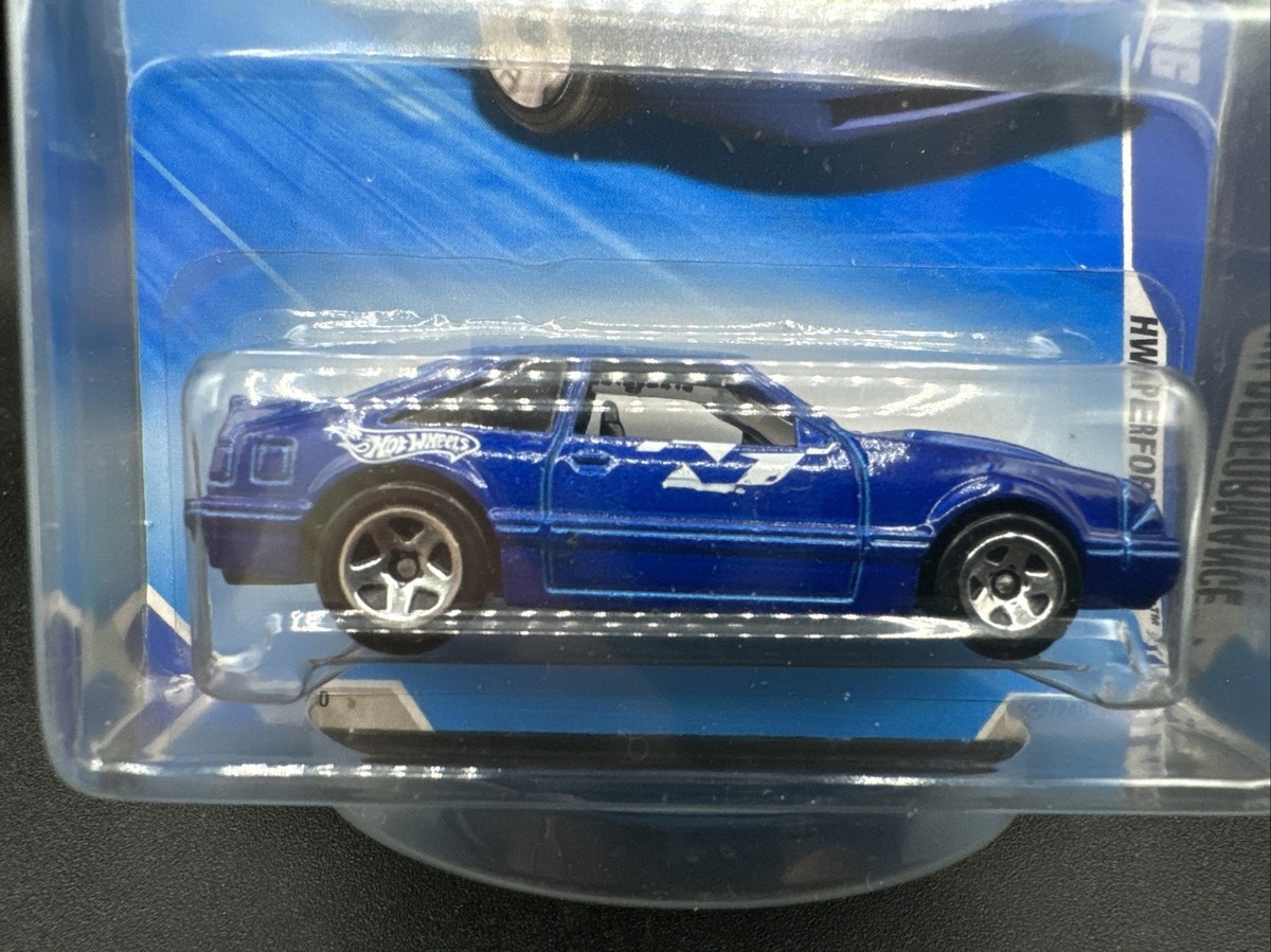 Error 2010 Hot Wheels KMART BLUE 92 FORD MUSTANG 5.0 LX FOX