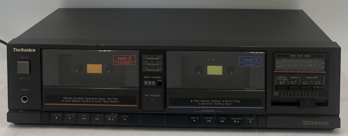 Technics_ダブルカセットデッキ_RS-T20 Technics RS-T20 Dual Stereo Cassette Deck | eBay