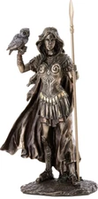 Athena Minerva Greek Roman Goddess Statue, 27cm / 10.8", Cold Cast Bronze