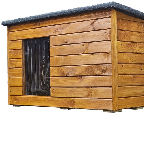 Cane Casa Impermeabile Rifugio Per Cani Invernale Isolato In Legno 113 X 76 Cm - Foto 8 di 17