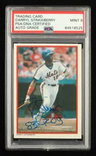 Darryl Strawberry Signed 1984 Topps Glossy Send-Ins #29 Inscribed "83 ROY" - Aut