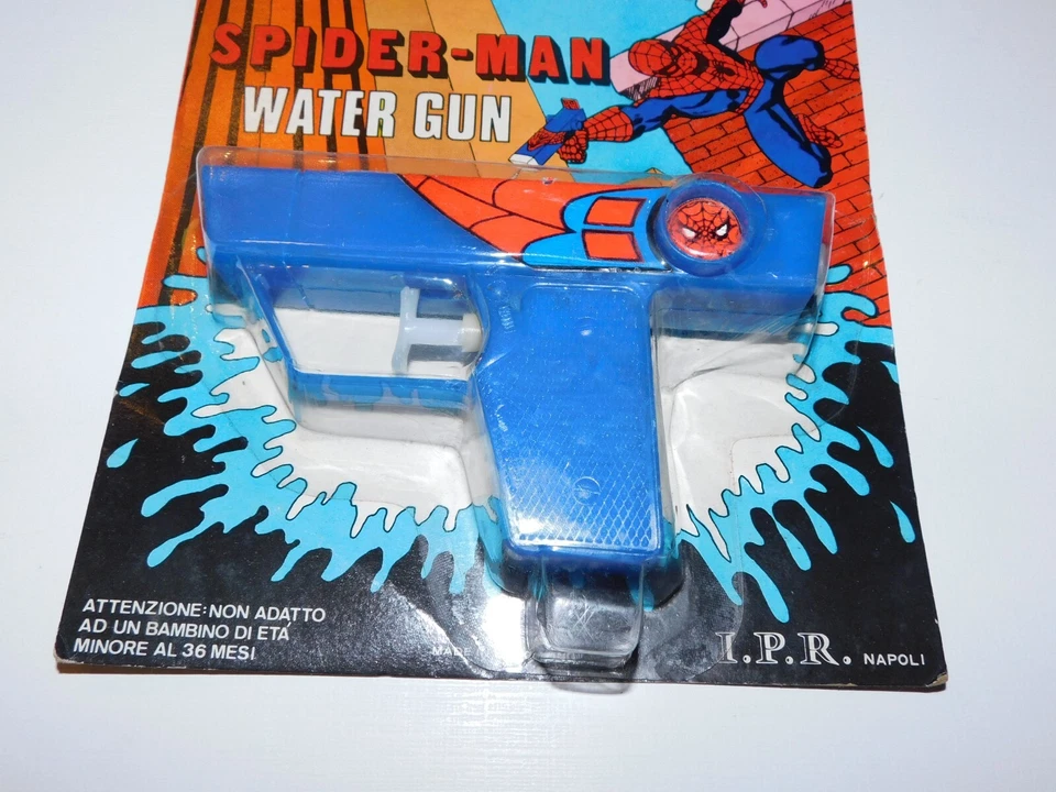 I.P.R. vintage Pistola de agua Napoli Marvel Spider-Man italiana nueva de stock sellada - RARA DIFÍCIL DE ENCONTRAR Foto 3 de 4