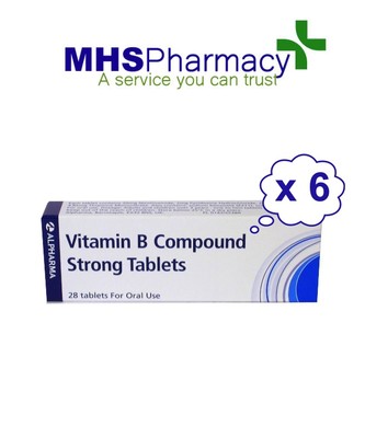 Vitamin B Verbindung Strong BP 28 x 6 Packungen Vitamin B1, B2, B3 & B6 Marke kann variieren