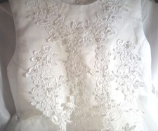 Flower Girl Sleeveless Embroidered Dress White Size 12  160/76 